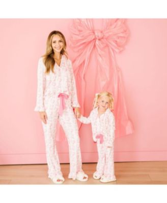 Little Girls Heart Floral Trellis Valentine's Day Lounge Set