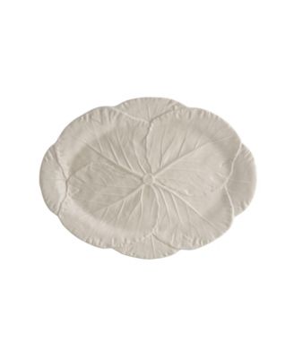 Cabbage Beige Large Oval Platter