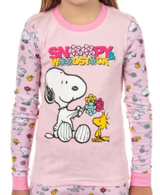 Little Girls Snoopy and Woodstock Pajamas 2PC Tight Fit Sleep Set