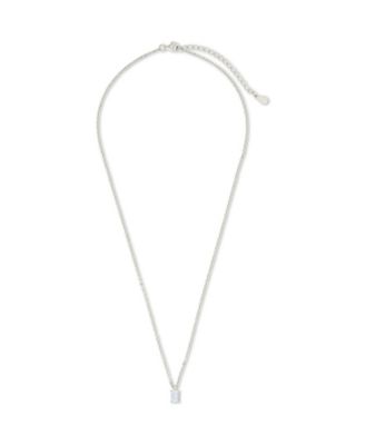 Emerald Prong Set Pendant Necklaces