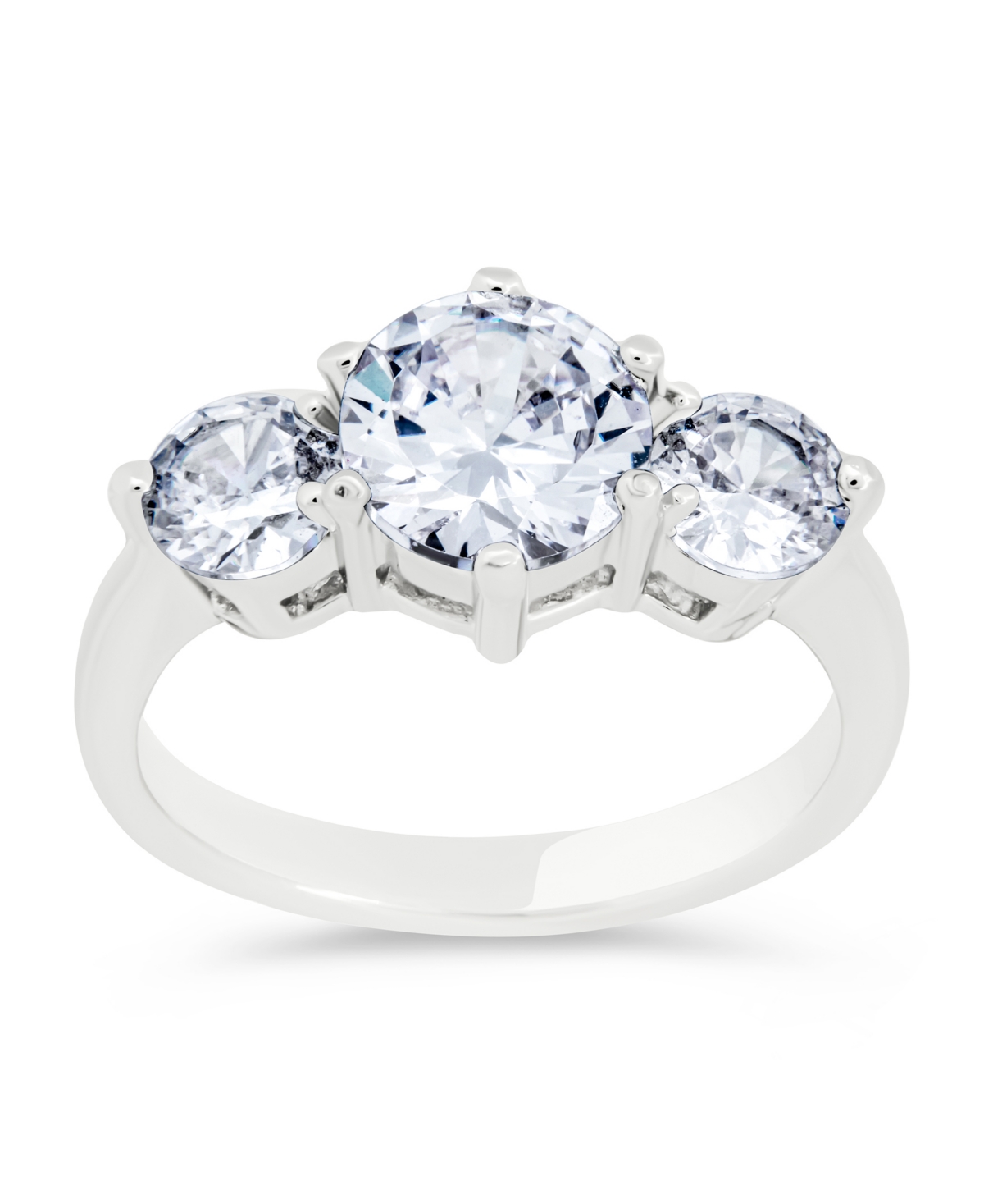 Sterling Forever Nia Cz Round Ring