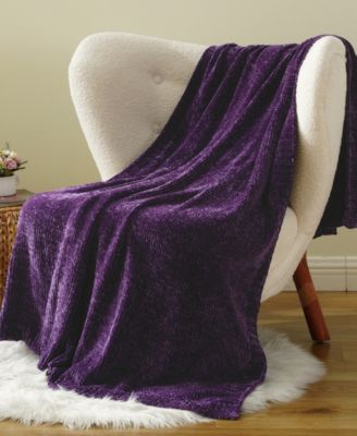 Lifestyle Solid Woven Micro Chenille Throw, 51" x 67"