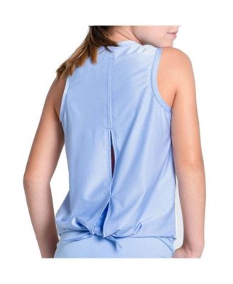 Girls Lavender Love Tie Back Tennis Tank