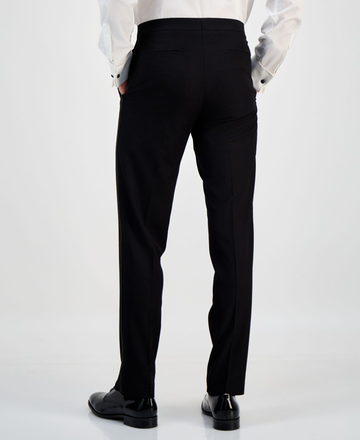 Мужские брюки Alfani Slim-Fit Stretch Black Tuxedo, цвет: Чёрный — фото 6