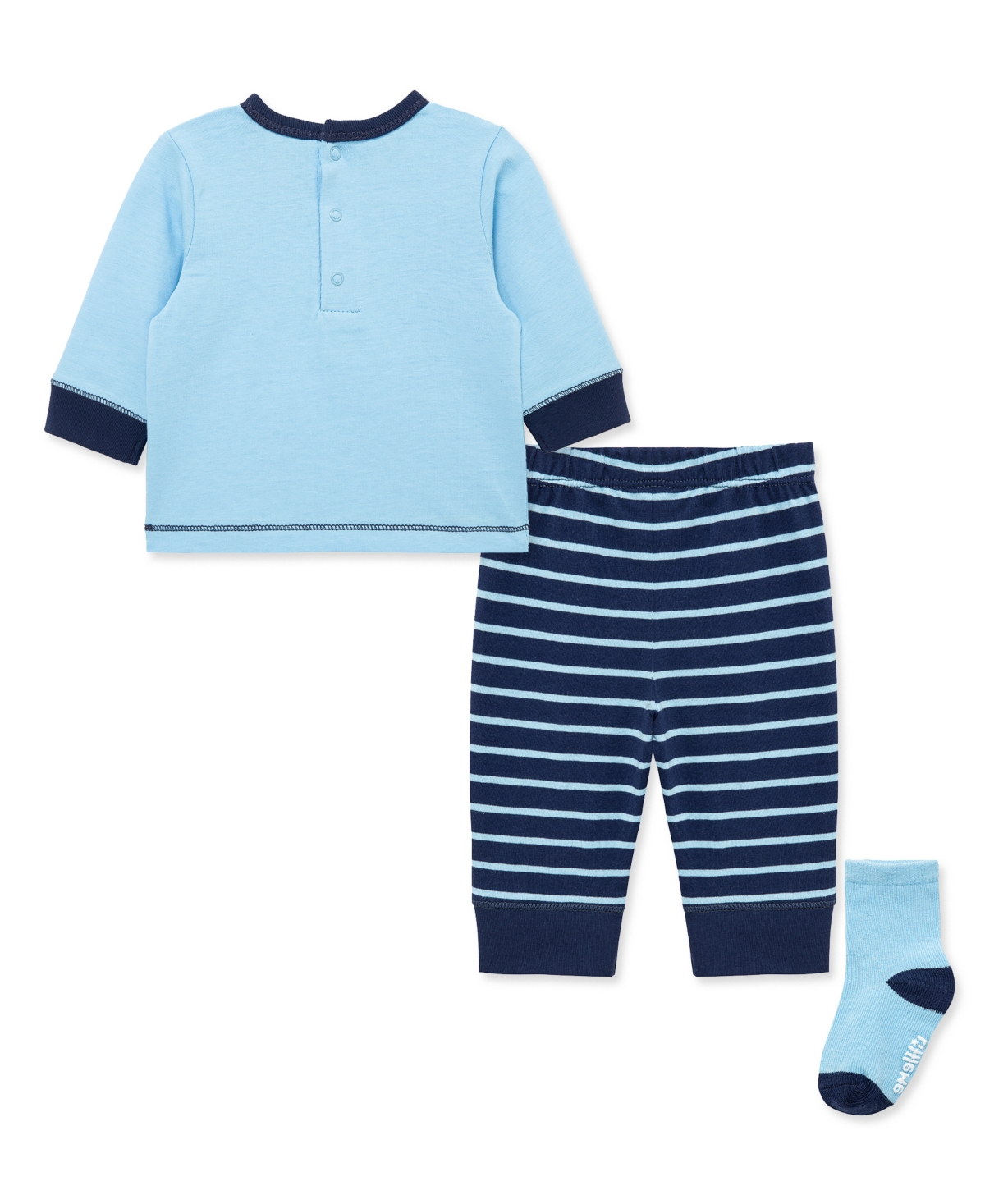 Little Me Baby Boys' Sailboat Printed Top, Joggers and Socks, 3-Piece Set