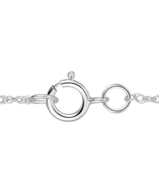 Sapphire (1 ct. t.w.) And Diamond (1/20 ct. t.w.) Pendant Necklace in 14k White Gold (Also Available in Emerald & Ruby)