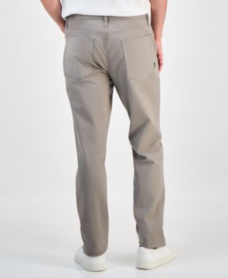 Men's Five-Pocket Straight-Fit Twill Pants, Created for Macy's 