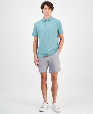 Alfatech Short Sleeve Marled Polo Shirt, Created for Macy's