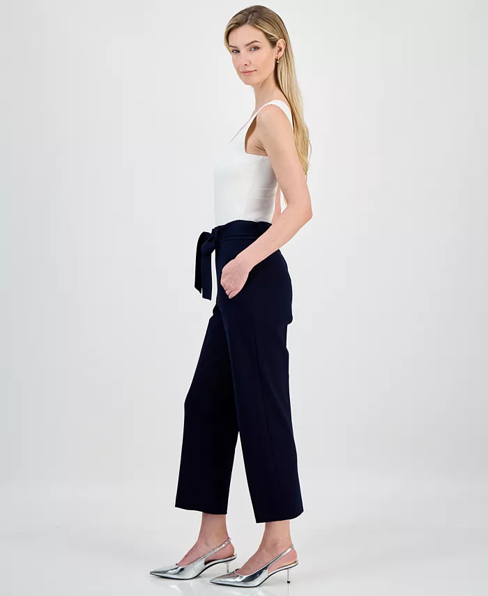 Women's Compression Tie-Front Capris Pants - thumbnail 6