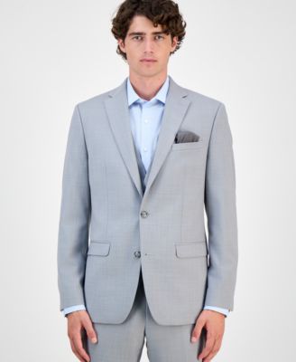 Men's Slim-Fit Wool Sharkskin Suit Jacket, Created for Macy's