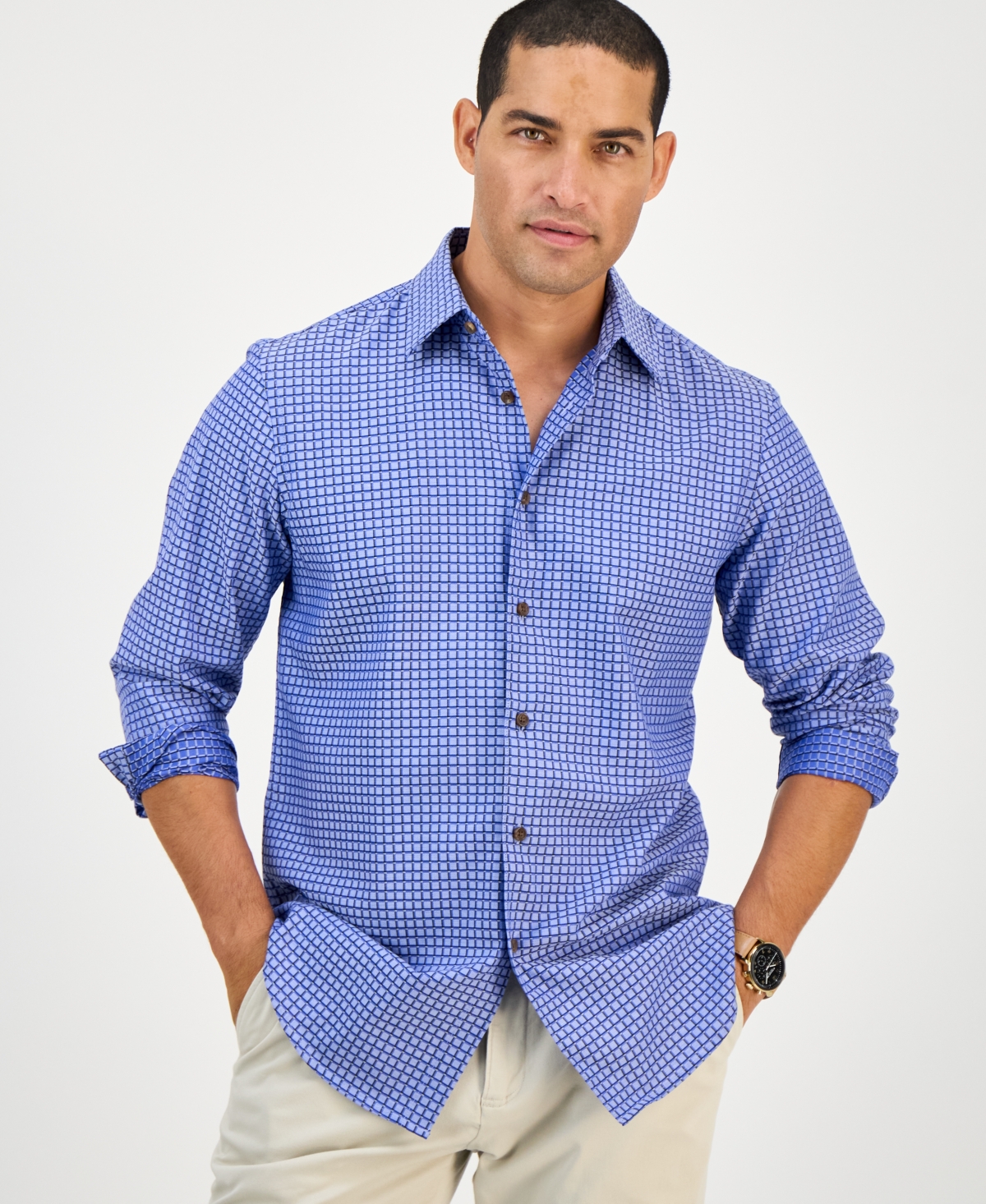 Club Room Men's Debala Plaid Shirt, Created for Macy's