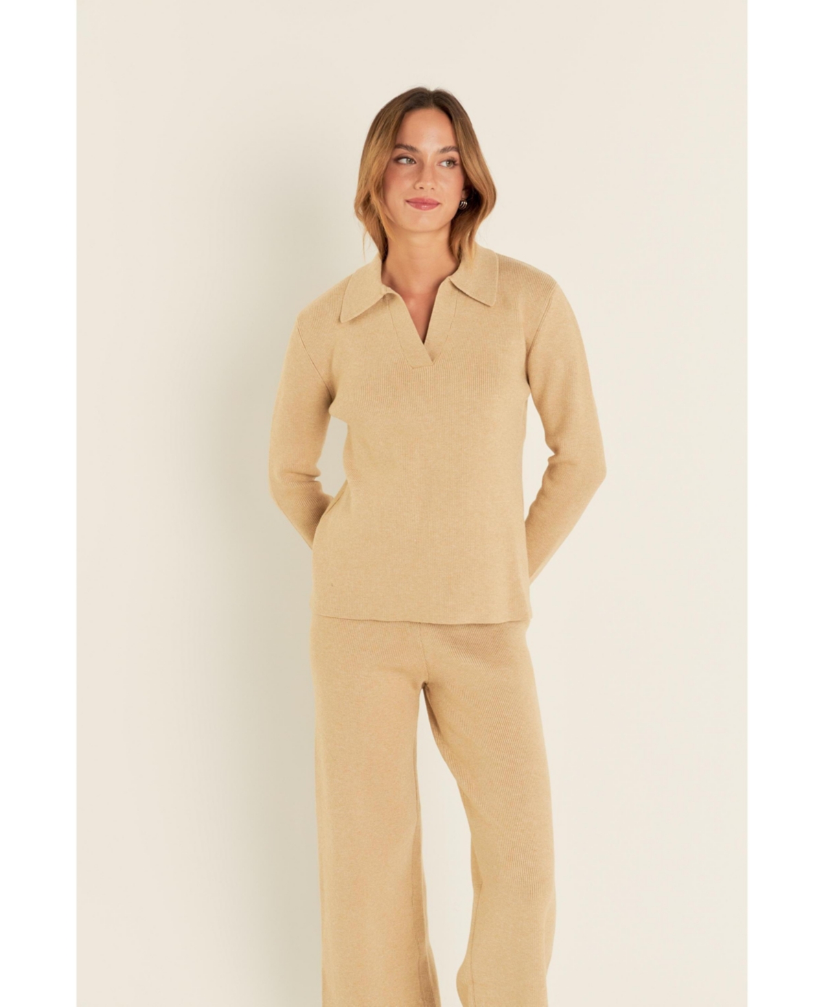 English Factory Women's Collared Knit Sweater