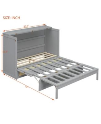 Streamdale Full Size Murphy Bed with Large Drawers