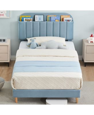Twin XL Bed Frame with Storage Headboard