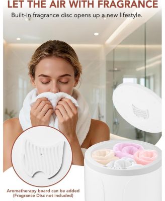 20L Heated Towel Bucket with Fragrance Tray - Warmer for Bathrobes, Blankets & Towels in Bathroom, Gym & Home