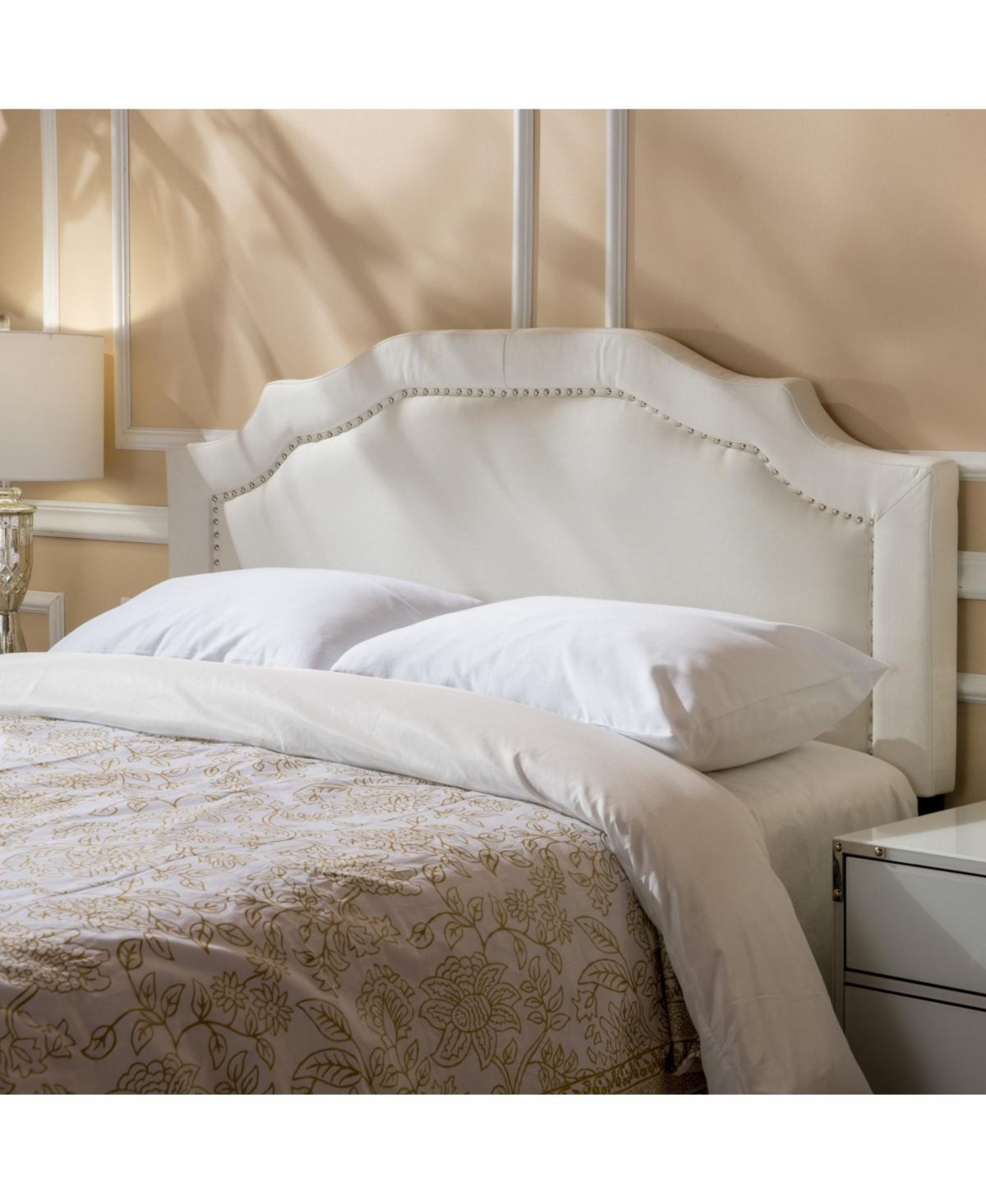 Streamdale Furniture Streamdale Button-Accented Headboard with Iron Legs