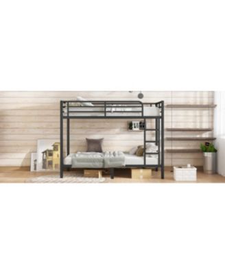 Metal Twin XL over Twin XL Bunk Bed - Black