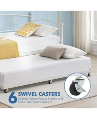 Twin Metal Daybed with Steel Slat Support for Living Room, Bedroom, Guest Room Sofa Bed Frame