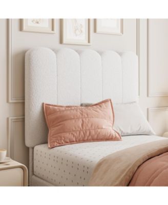 Twin Size Bed Frame with Storage Drawer Boucle Upholstered Platform Bed Headboard