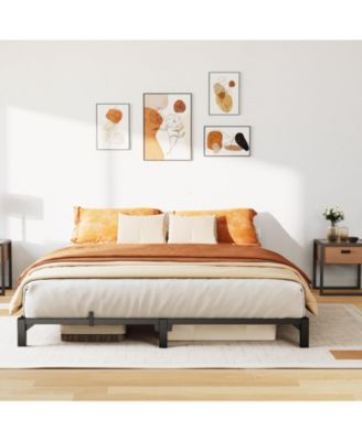 6 Inch Queen Bed Frame, Heavy Duty Metal Platform Bed Frame with Durable Iron Slat Support and Legs