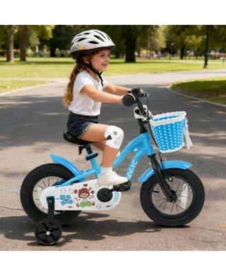 12 Inch Kids Bike with Training Wheels and Basket