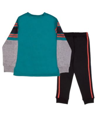 Big Boys 2-Piece Long Sleeve Active Mesh T-Shirt and Pants Set