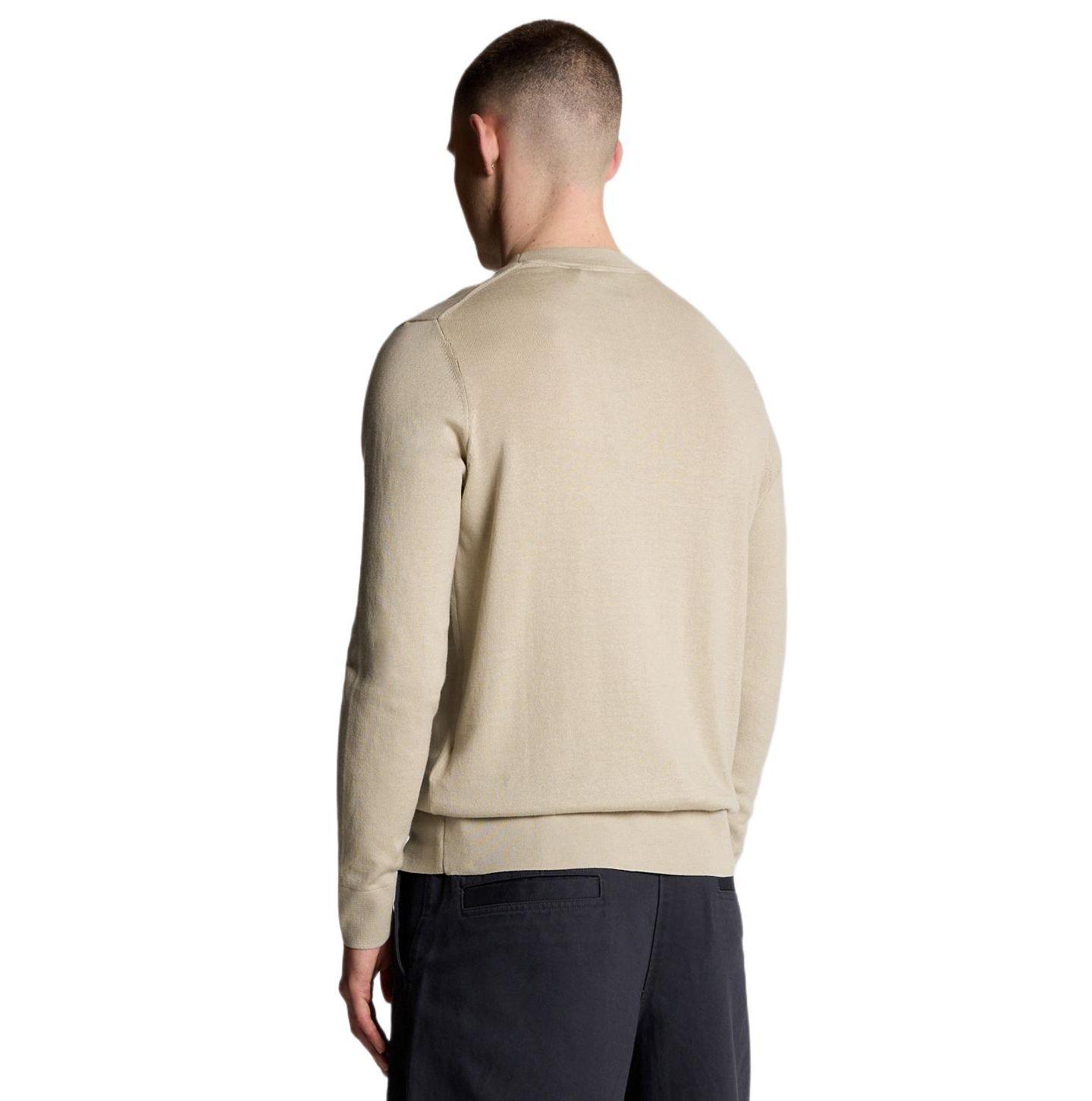Мужской свитер Lyle & Scott Tonal Superfine Crew Neck, цвет: Серый — фото 6
