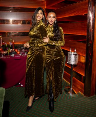 Women's Front Ruched Midi Skirt