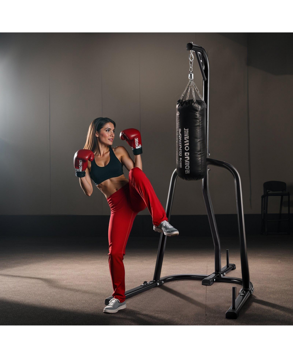 Mecale Punching Bag Stand, Heavy-Duty Freestanding Boxing Stand for Home Gym, Supports Punching Bags Up to 140 lb