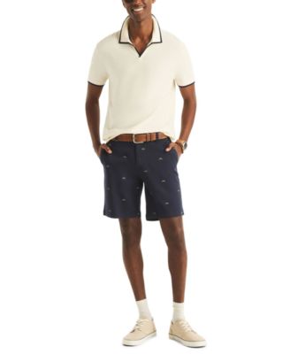 Men's Textured Short-Sleeve Polo Shirt