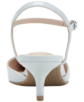 Women's Rose Ankle Strap Kitten Heel Pumps