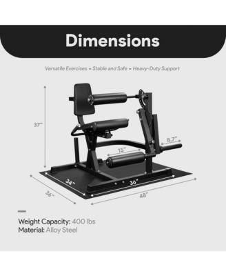 Leg Extension & Curl Machine, Adjustable Home Gym Equipment