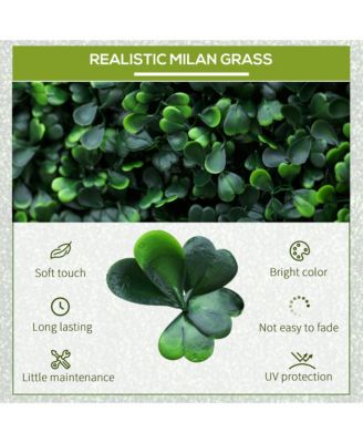 12 PCS 20" Artificial Boxwood Privacy Hedge Screen,