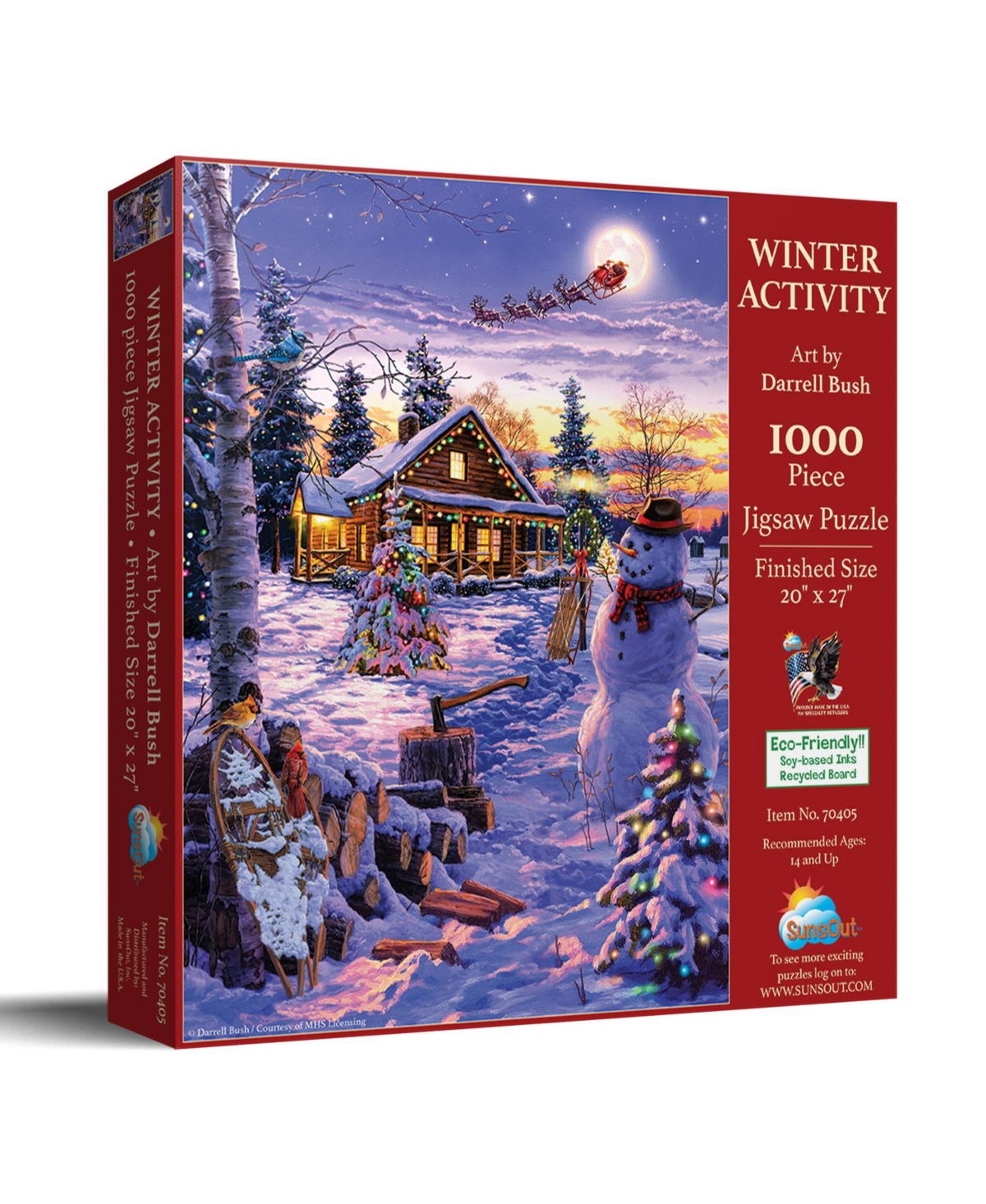 SunsOut Winter Activity 1000 piece Jigsaw Puzzle for Adults Christmas
