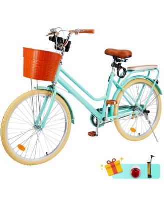 26-Inch Low Step Cruiser Bike with Passenger Seat & Dual Brakes, Free Bottle Holder