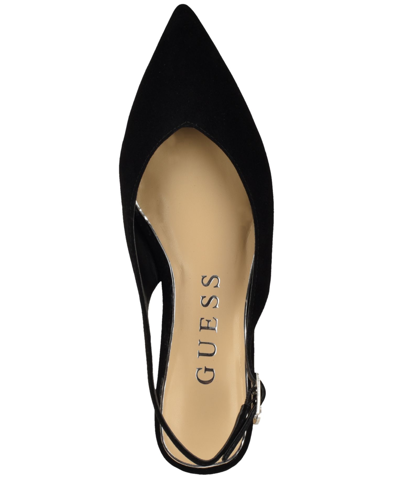 Womens Dorazio Suede Pointed Toe Slingback Flats
