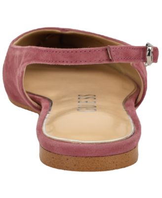 Womens Dorazio Suede Pointed Toe Slingback Flats