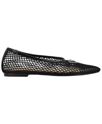 Women's Aylora Triangle Logo Woven Mesh Ballet Flats