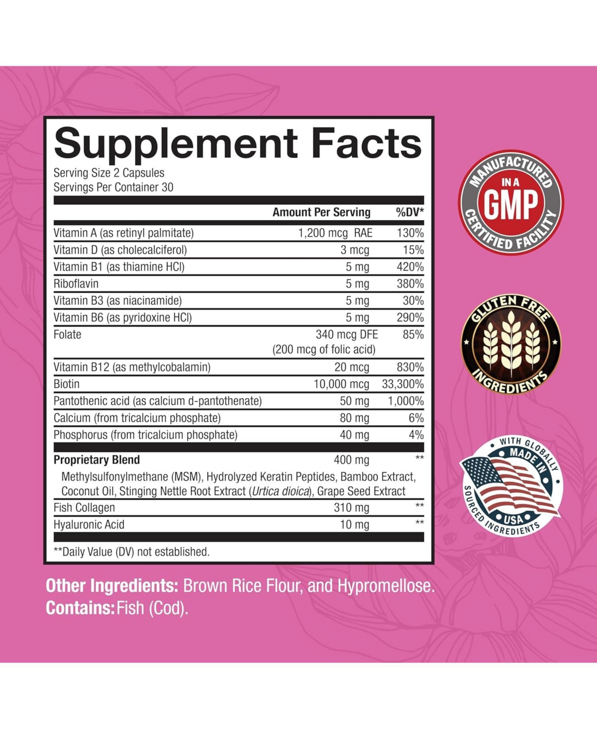 Bioschwartz Biotin Collagen Keratin, 60ct