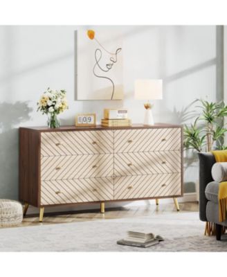 Wooden Drawer Organizer Cabinet Unit, with Solid Wood Legs