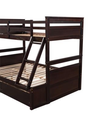 Twin Over Full Bunk Bed with Storage