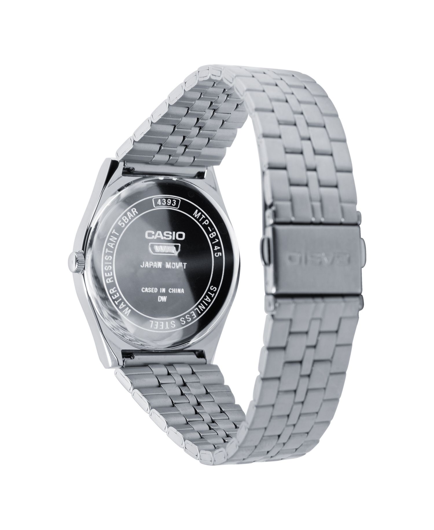 Men's Japanese Quartz Silver-Tone Stainless Steel Watch, 35mm