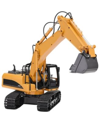 Remote Control Excavator Toy, 1:14 Scale RC Construction Vehicle with Metal Shovel and 15 Channels