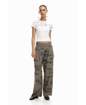 Women's T-shirt rib lettering