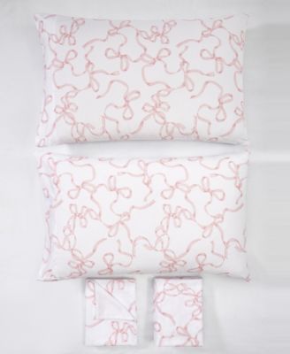 Printed Bow 3-Pc. Sheet Set, Twin
