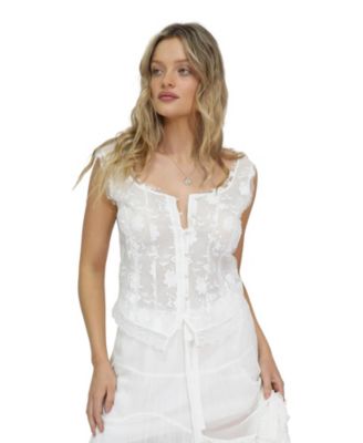 Women's Future Lover Lace Button Up Blouse