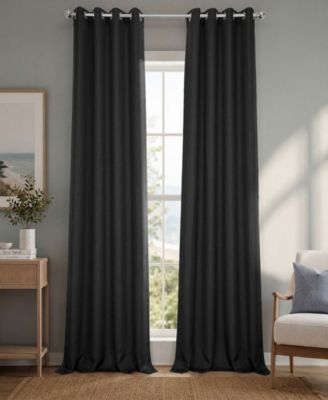 Faux Linen Room Darkening Curtains for Bedroom and Living Room Curtains (1 Panel)