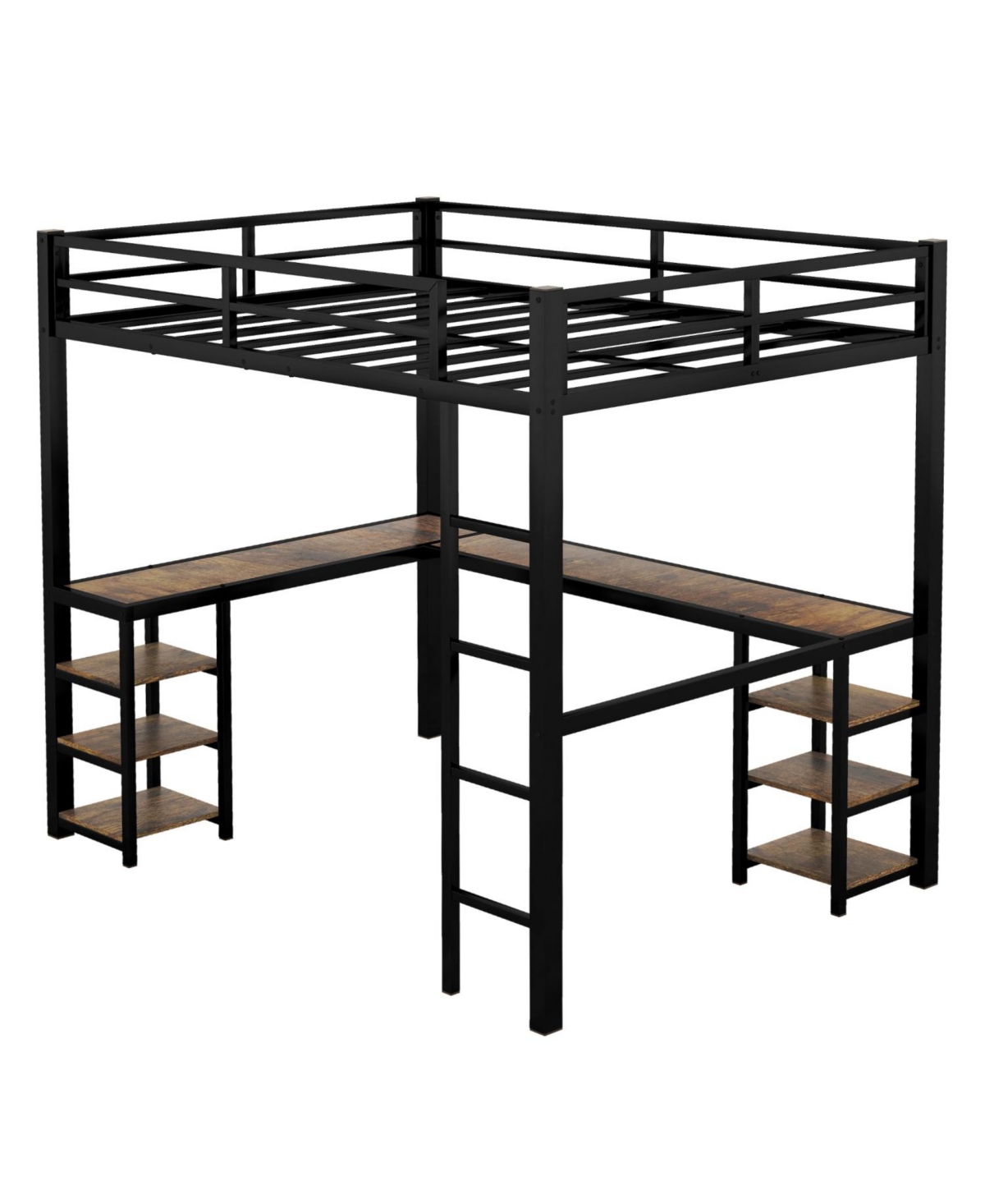 Streamdale Furniture Full Xl Loft Bed with Desk & Shelves