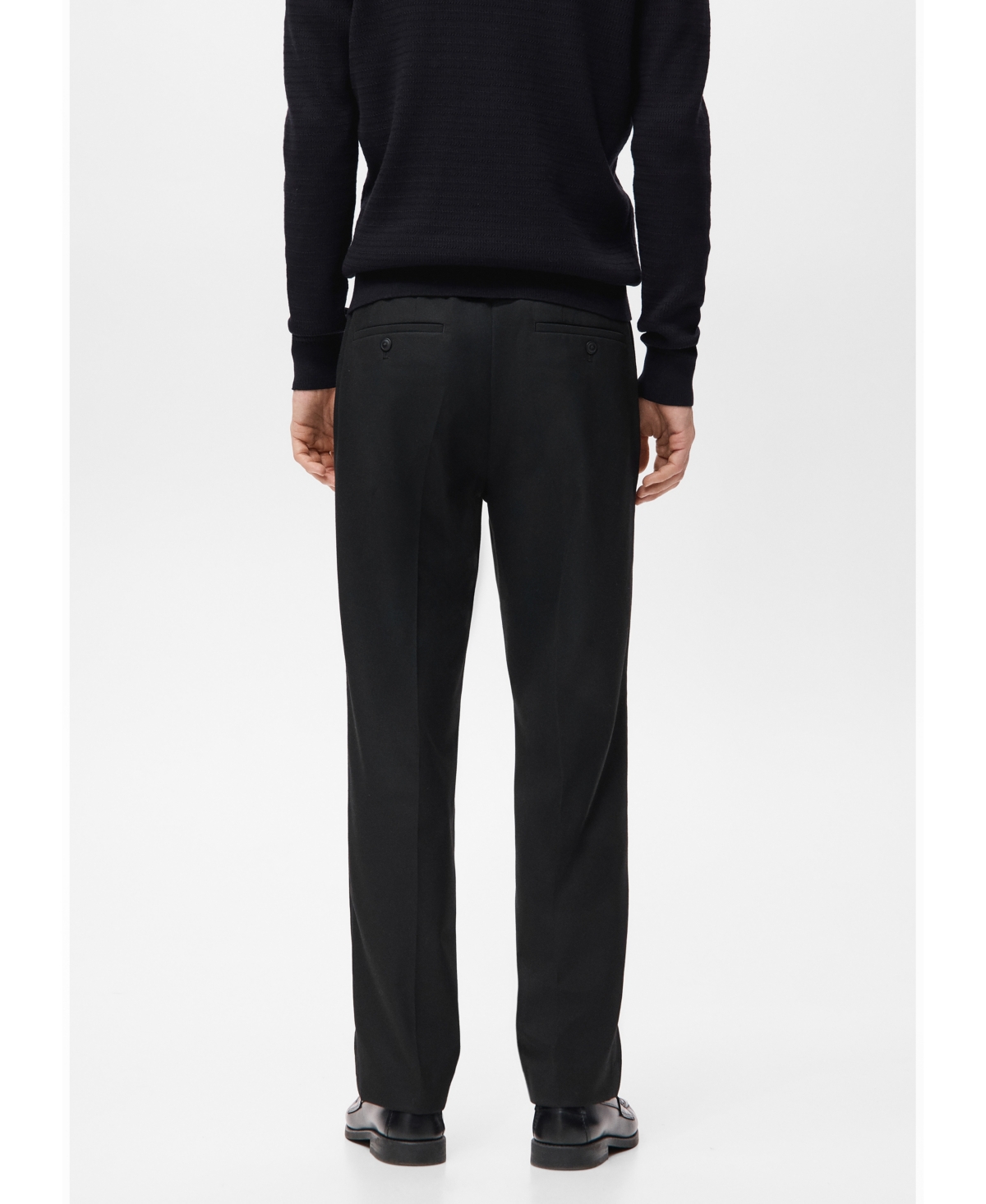 Mango Men's Flowy Straight-Fit Pants