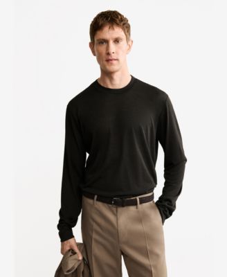 Men's Slim-Fit Wool-Blend T-Shirt